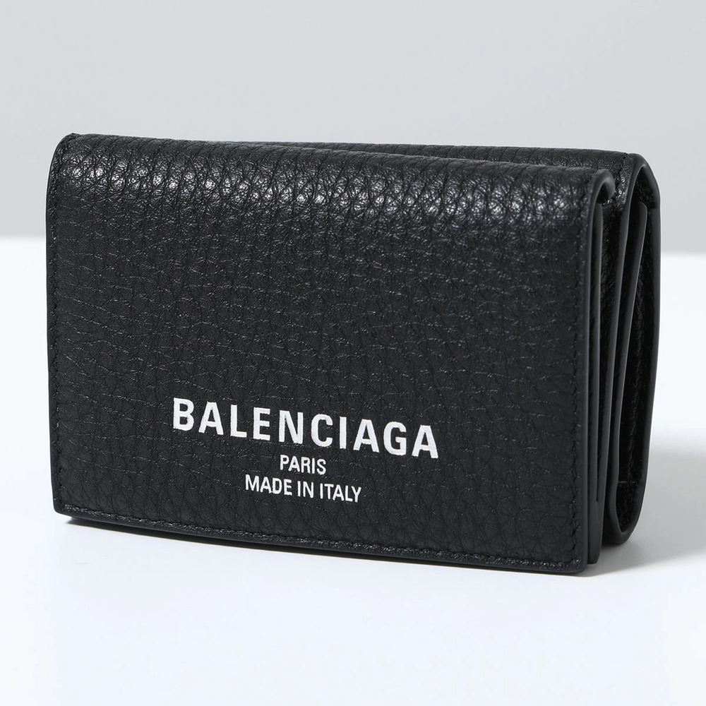 Balenciaga Tri fold Wallet Leather BLACK